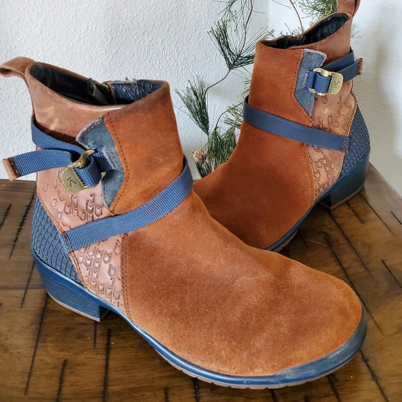 Keen Shoes - KEEN Morrison Mid Suede Leather Ankle Boots Brown Blue Like-New